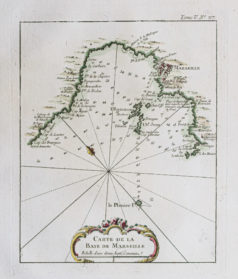 Carte marine ancienne de la Baie de Marseille