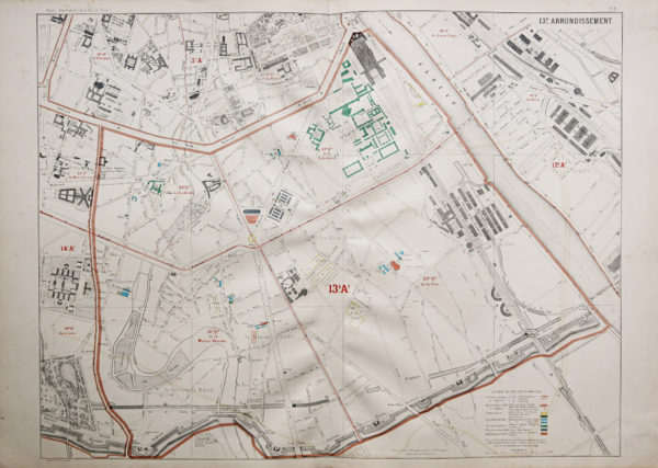 Plan ancien du 13e arrondissement de Paris