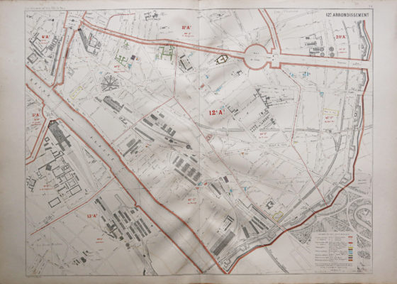 Plan ancien du 12e arrondissement de Paris