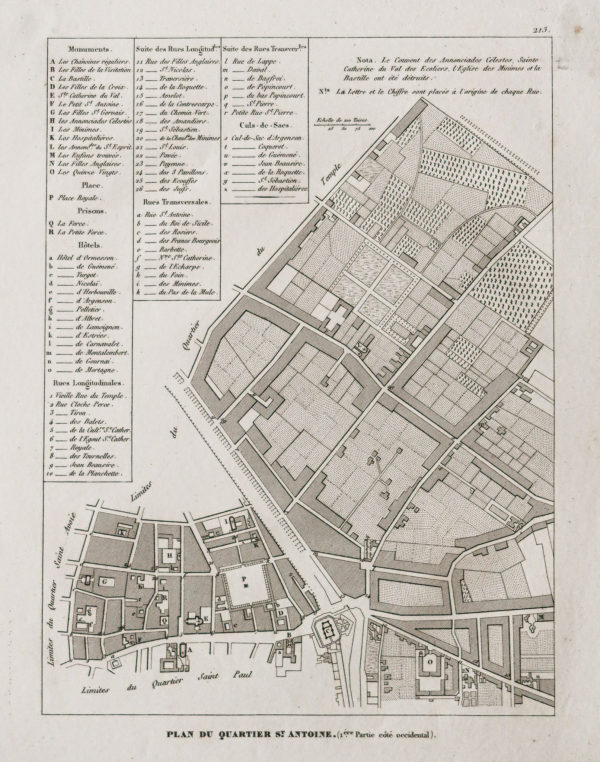 Plan ancien - Quartier Saint Antoine