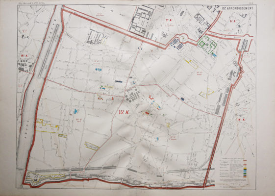 Plan ancien du 15e arrondissement de Paris