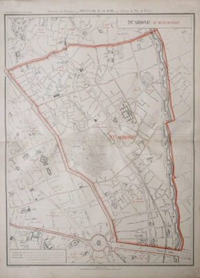 Plan ancien du 20e arrondissement de Paris