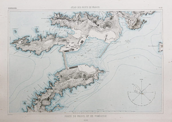 Carte marine - Ports du Frioul et Pomègues - Marseille