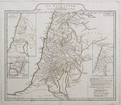 Carte géographique ancienne de la Palestine