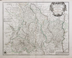 Carte géographique - Auvergne - Lyonnais - Beaujolais