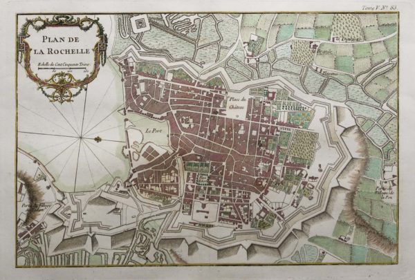 Plan ancien de la Rochelle