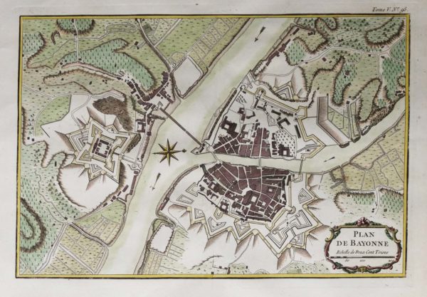 Plan ancien de Bayonne