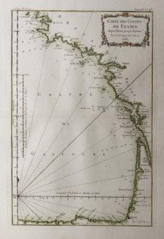 Carte marine de la Côte atlantique - France - Espagne