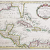 Carte ancienne - Mexique - Antilles et Caraïbes - Cuba