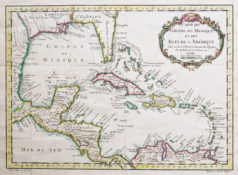 Carte ancienne - Mexique - Antilles et Caraïbes - Cuba