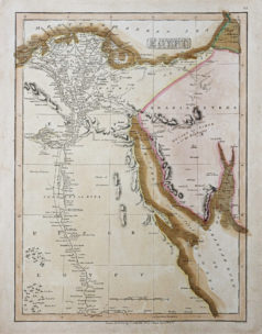 Carte géographique ancienne de l’Egypte