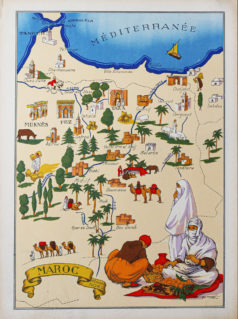 Carte ancienne du Maroc - Région nord