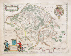 Carte géographique ancienne du Valois - Oise