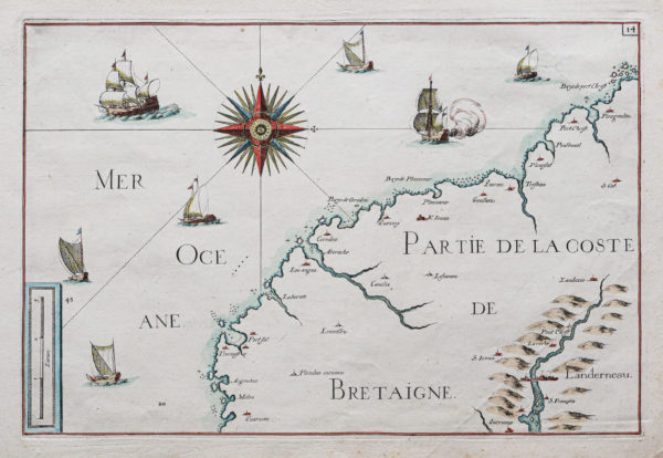 Carte marine de Tremazan à Pont-Christ - Landerneau