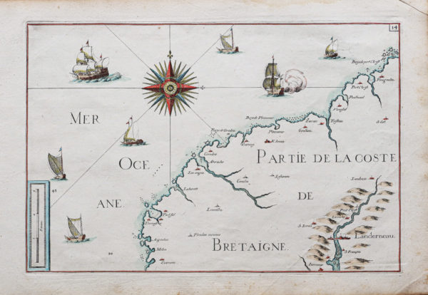 Carte marine de Tremazan à Pont-Christ - Landerneau