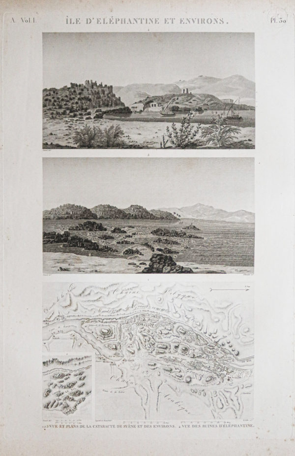 Gravure ancienne - Île d’Eléphantine