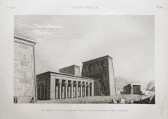 Gravure ancienne - Temple de Philae