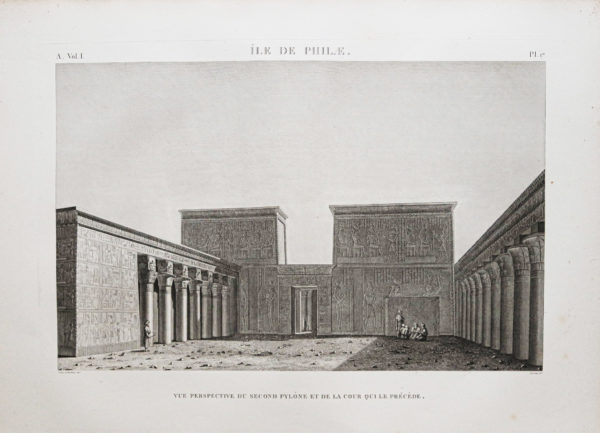 Gravure ancienne - Temple de Philae