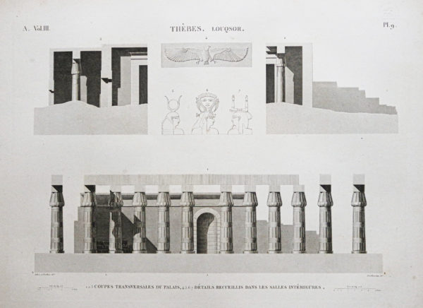 Gravure ancienne – Thèbes – Louxor