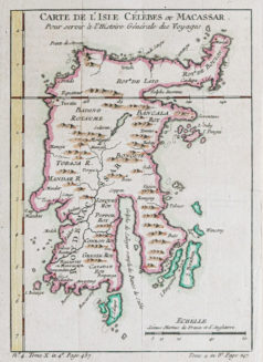 Carte géographique ancienne - Île Célèbes