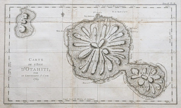 Carte ancienne de l’Île de Tahiti