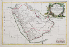 Carte géographique ancienne de l’Arabie