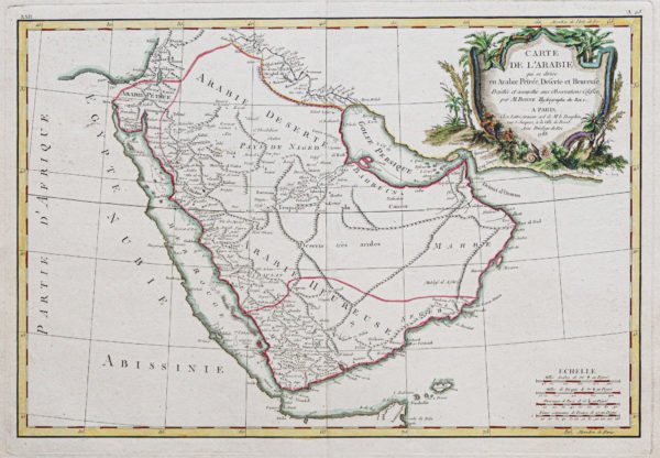 Carte géographique ancienne de l’Arabie