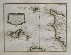 Carte marine ancienne de Aurigny - bailliage de Guernesey