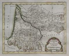 Carte ancienne de la Rivière de Guyenne - Gascogne