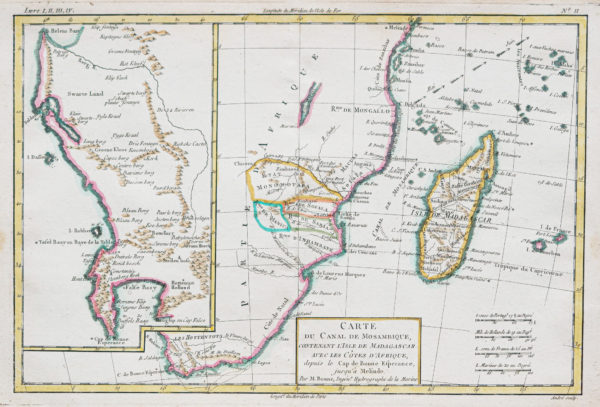 Carte géographique - Afrique du Sud - Madagascar