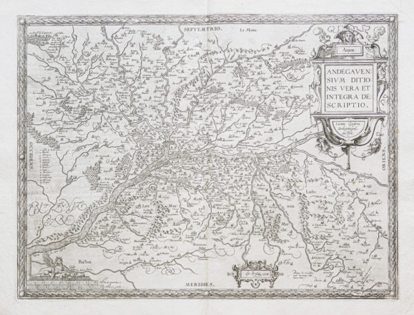 Carte géographique ancienne de l’Anjou