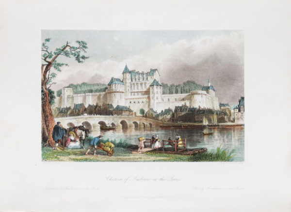 Gravure ancienne du Château d'Amboise