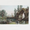 Gravure ancienne - Pont d'Eudes à Tours