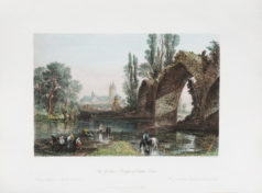 Gravure ancienne - Pont d'Eudes à Tours