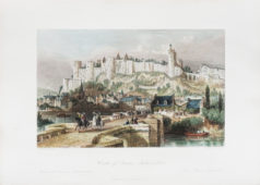 Gravure ancienne - Château de Chinon