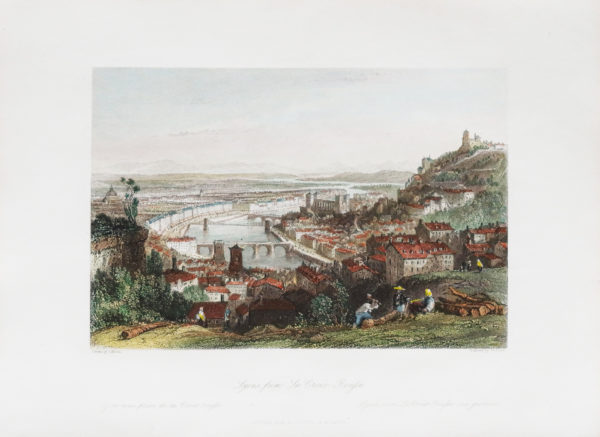 Gravure ancienne de Lyon