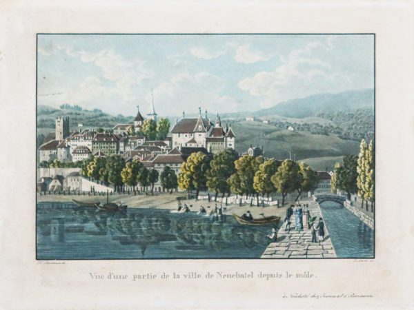 Gravure ancienne de Neuchâtel