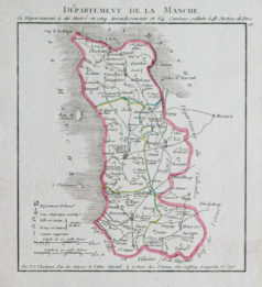 Carte ancienne du département de la Manche