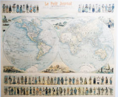 Mappemonde ancienne wall map