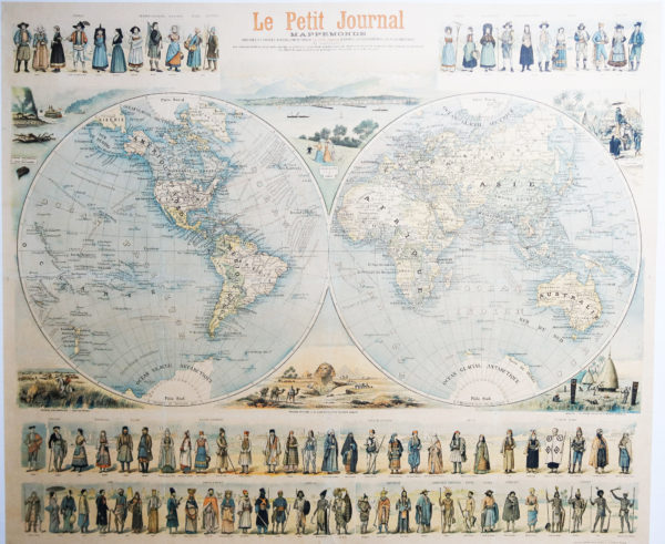 Mappemonde ancienne wall map