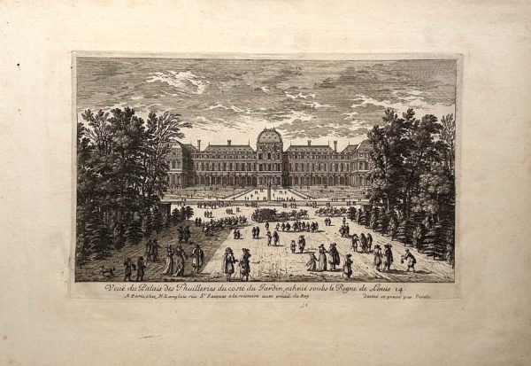 Gravure ancienne des Tuileries