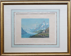 Gravure ancienne de Montenvert - Mer de glace