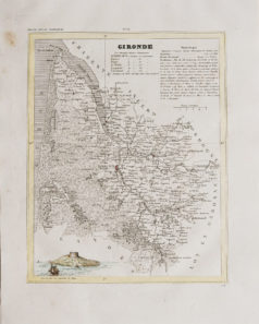 Carte ancienne de la Gironde