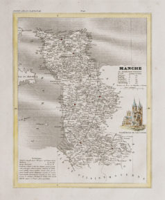 Carte ancienne - Département de la Manche