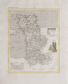 Carte ancienne - Département de la Manche