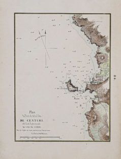 Plan ancien du port et de la côte de Centuri - Corse