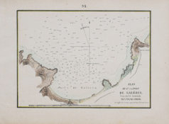 Plan ancien du golfe et du port de Galéria - Corse