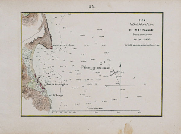 Plan ancien du port du Macinaggio - Corse