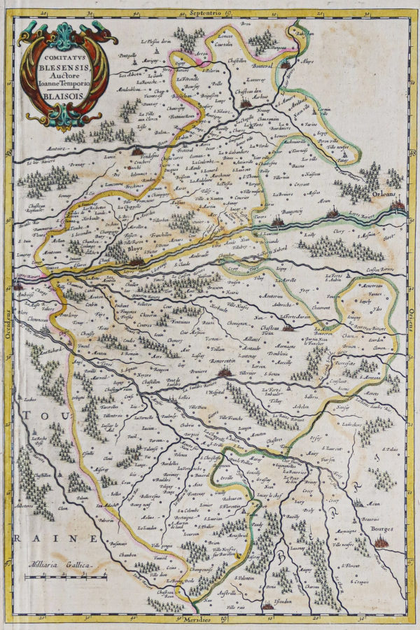 Carte ancienne des bords de Loire – Blaisois