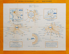 Carte itinéraire de la Normandie